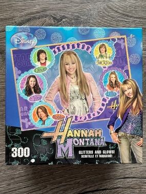 VINTAGE Disney Hannah Montana 300 pc puzzle GLITTERS & GLOWS Y2K 2007